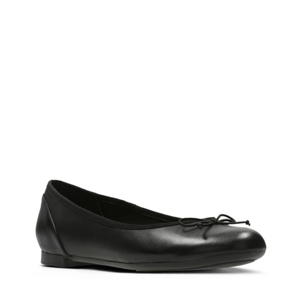 Clarks Womens Couture Bloom Flat Shoes Black | CA-3268154